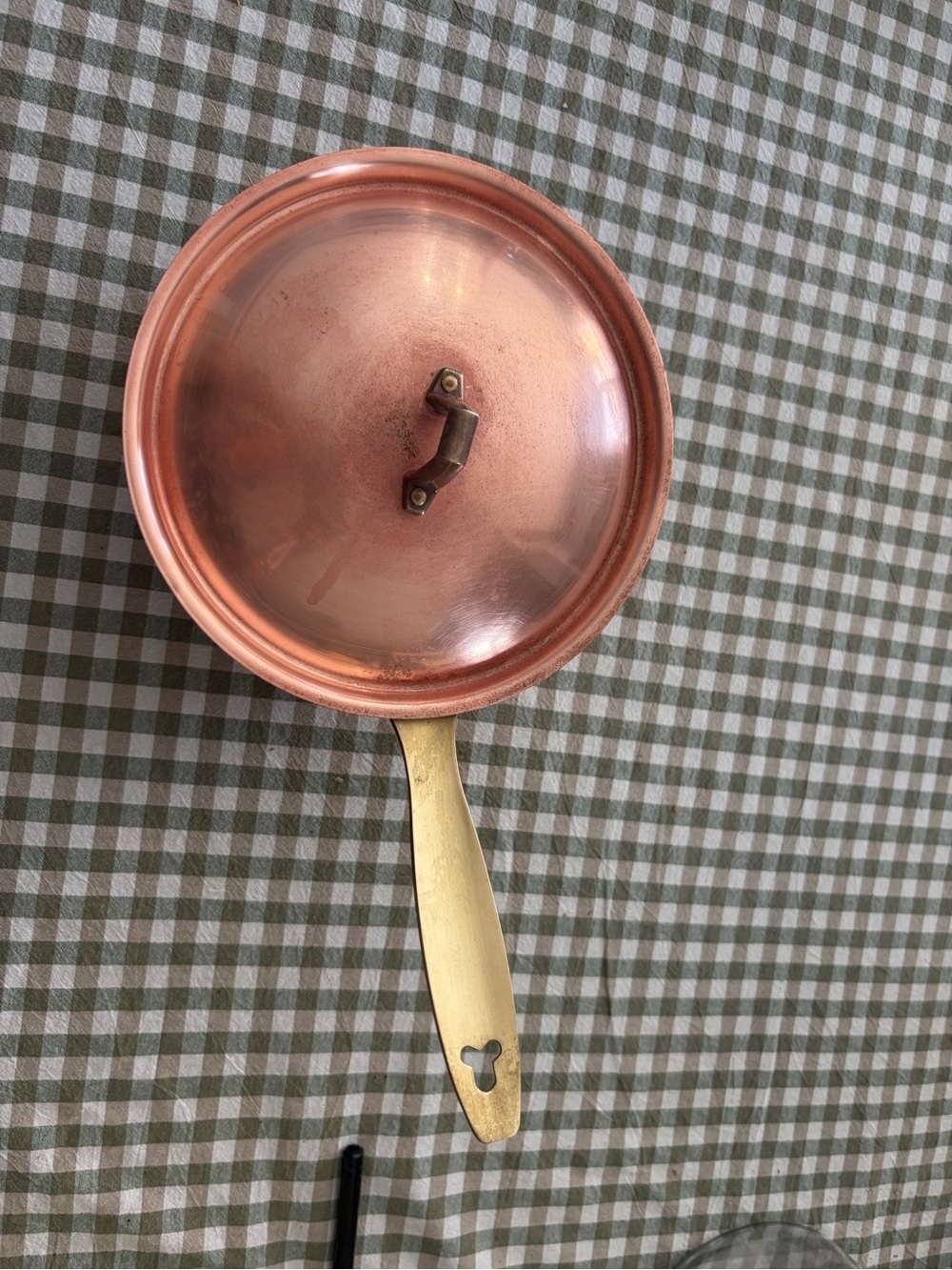 Copper-Finish Saucepan with Brass Handle - Copper Color - Spartan